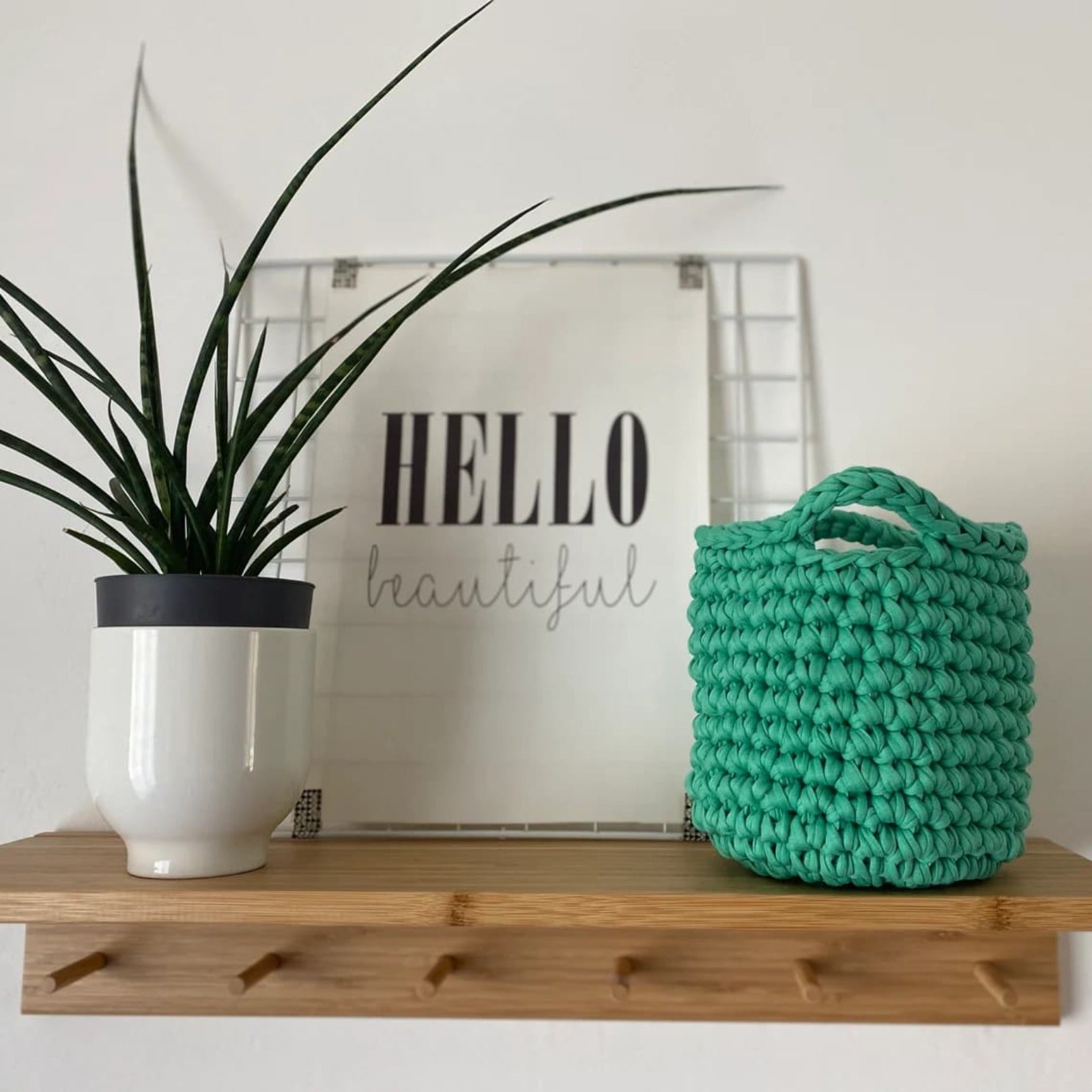 Cestas Decorativas Pequeñas - Bolsa de Almacenamiento Verde