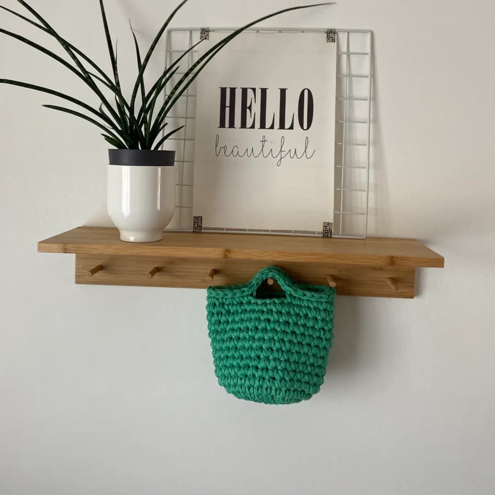 Cestas Decorativas Pequeñas - Bolsa de Almacenamiento Verde