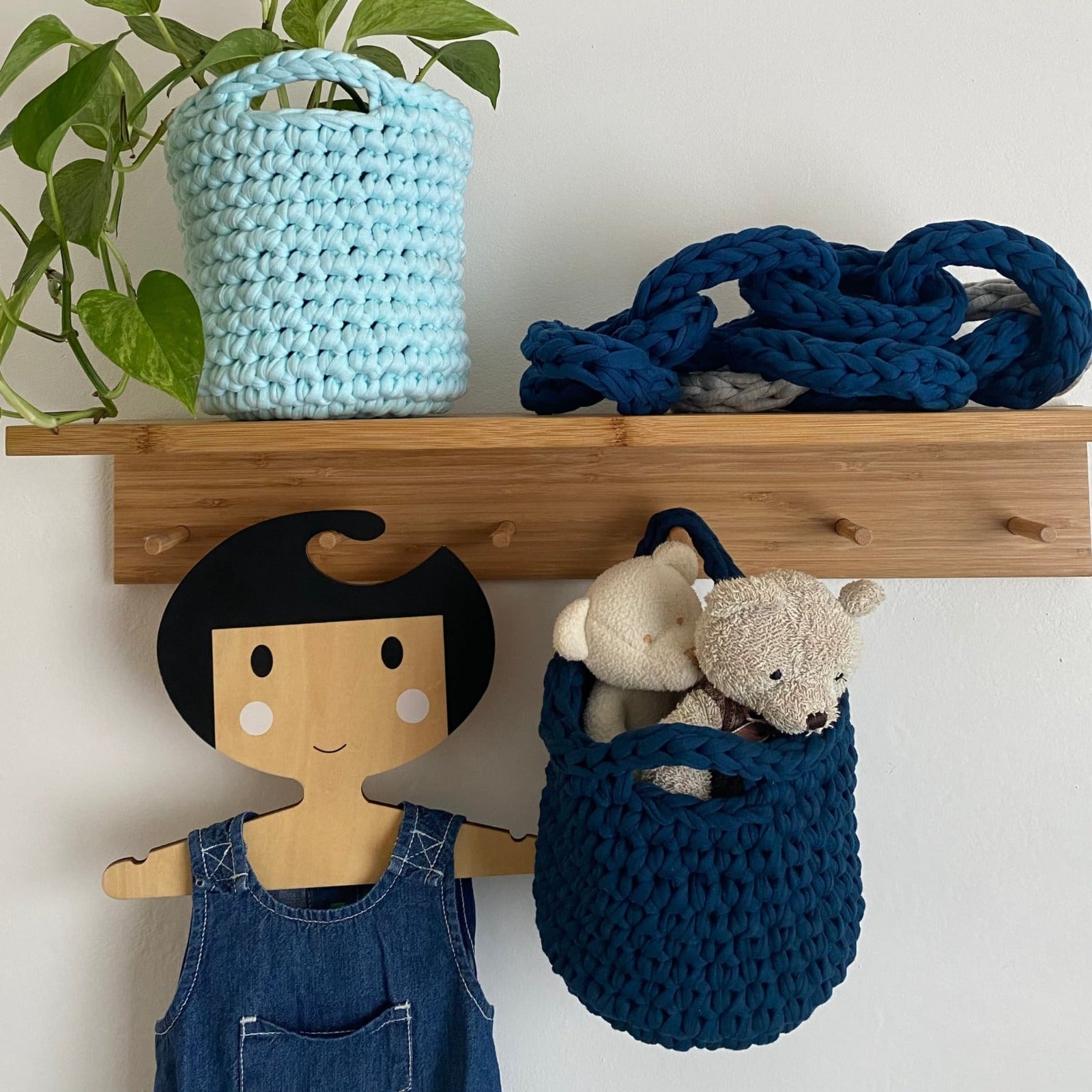 Cestas Decorativas Pequeñas - Azul Marino