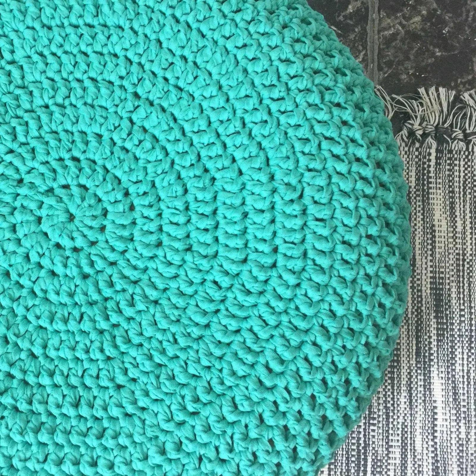 Almofada de Assento de Crochê de Algodão Macio | Decoração de Quarto Infantil