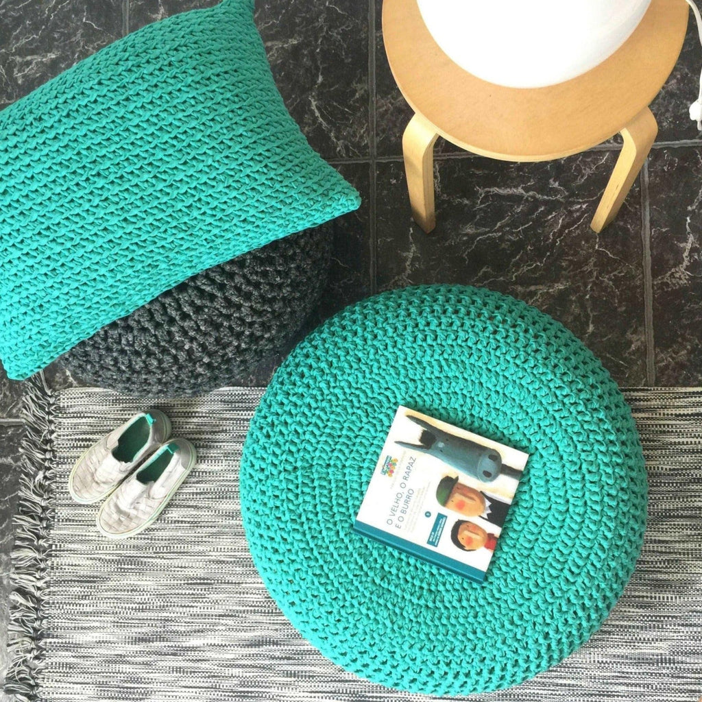Almofada de Assento de Crochê de Algodão Macio | Decoração de Quarto Infantil