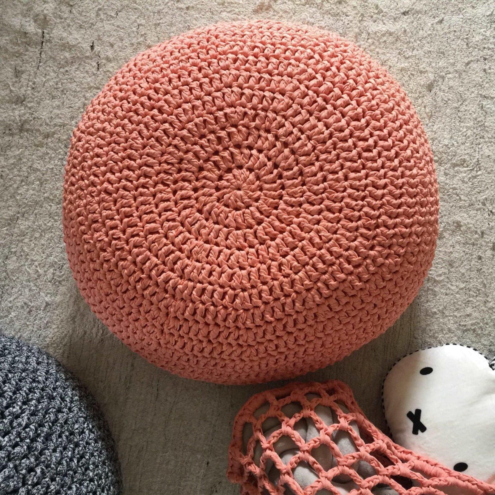 Almofada de Assento de Crochê de Algodão Macio | Decoração de Quarto Infantil