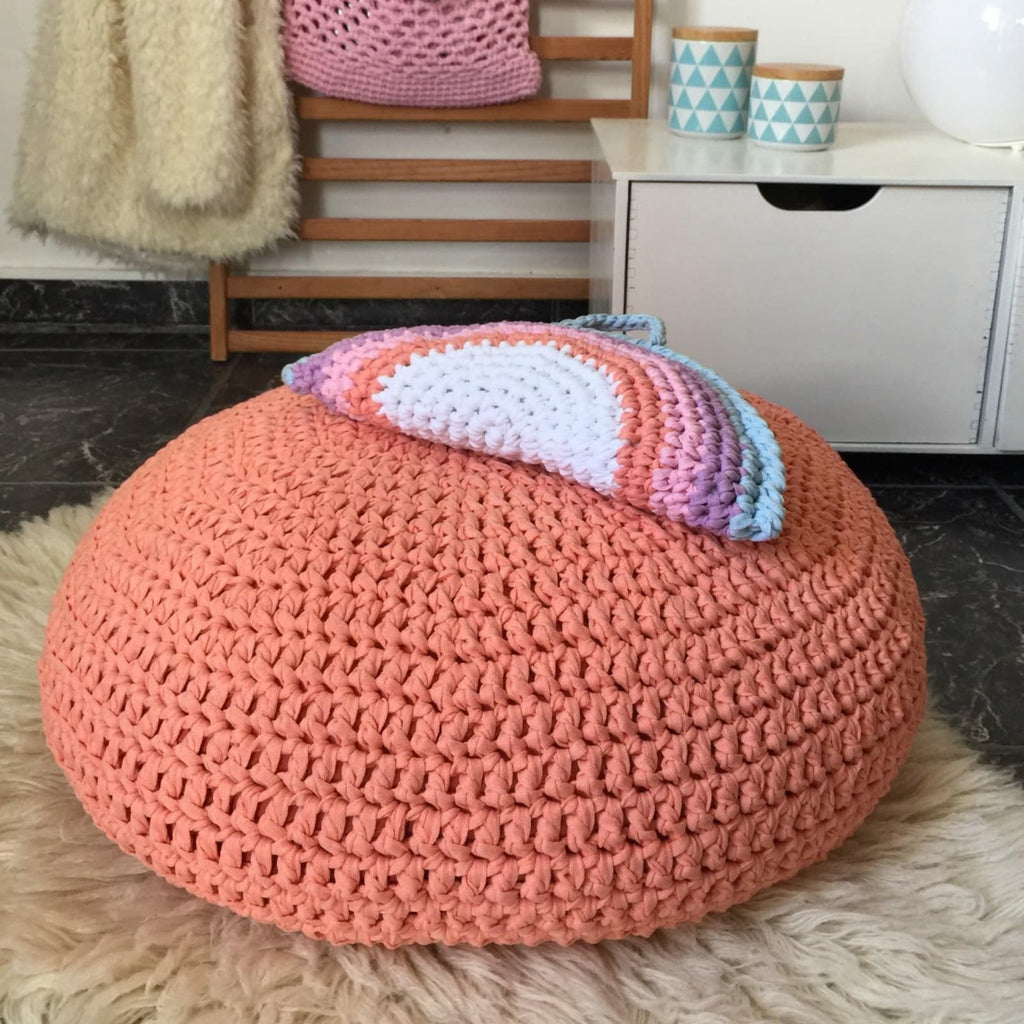 Almofada de Assento de Crochê de Algodão Macio | Decoração de Quarto Infantil