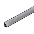 Perfil de Alumínio Preto para Cantos de Instalação de Fita LED - Difusor Opala x 2M