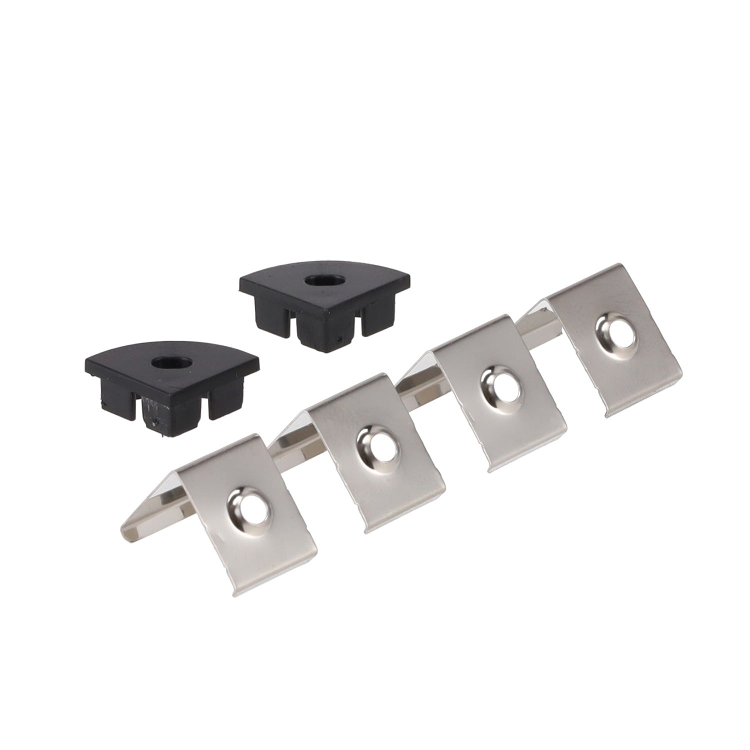 Perfil de Alumínio Preto para Cantos de Instalação de Fita LED - Difusor Opala x 2M