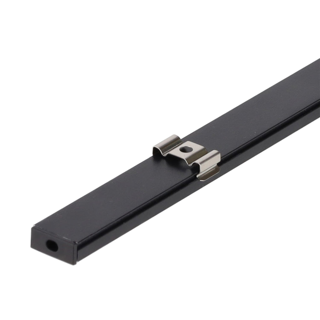Perfil de alumínio preto para faixa de LED - difusor de opala