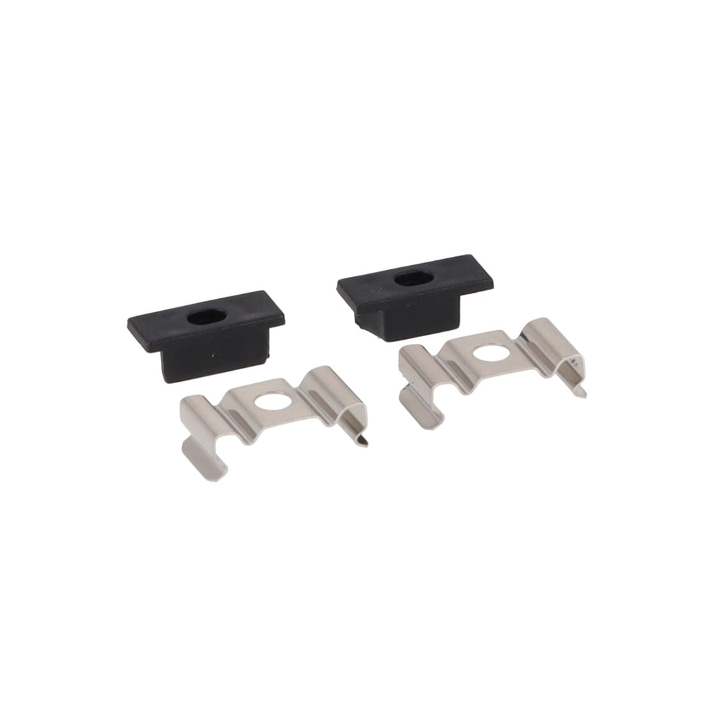 Perfil de alumínio preto para faixa de LED - difusor de opala