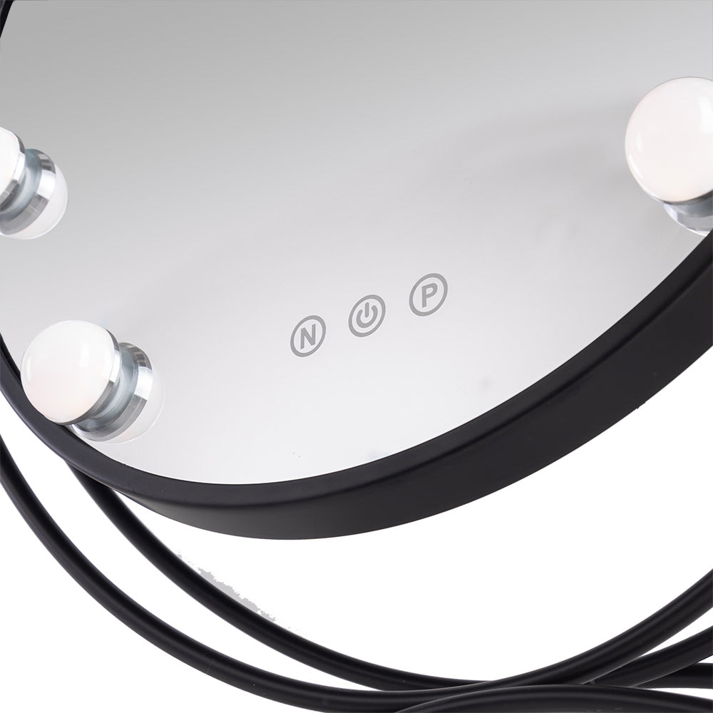 Espelho de Maquiagem Iluminado LED 4200ºk 48X43Cm Preto 40.000H [Sun-Krs-430-B]