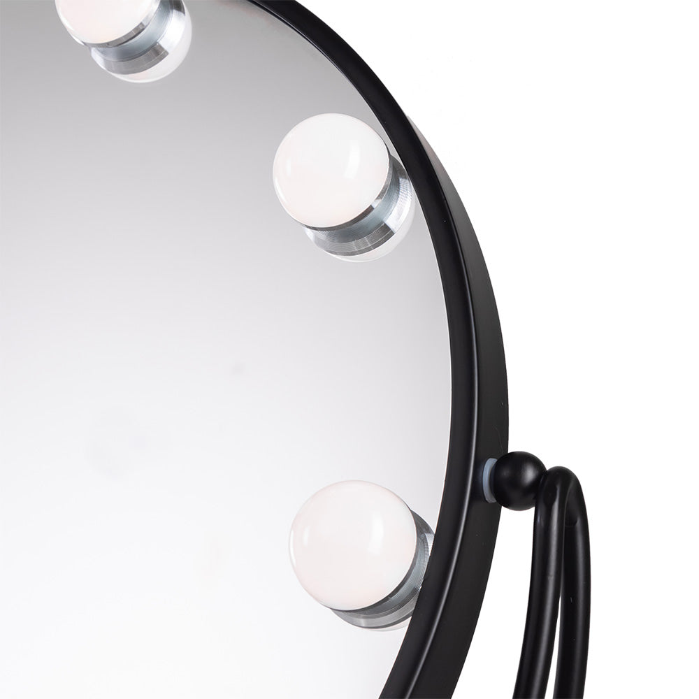 Espelho de Maquiagem Iluminado LED 4200ºk 48X43Cm Preto 40.000H [Sun-Krs-430-B]