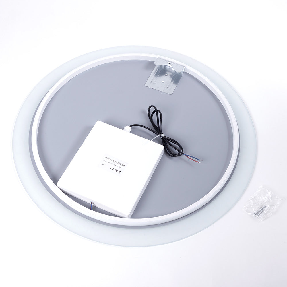 Espelho Banheiro Iluminado LED 15W 4200ºk Ø60Cm Interruptor Tátil Regulável 40.000H [Sun-Syj-16308]