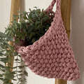 Wall Hanging Baskets | Pastel Pink Knitted Pocket