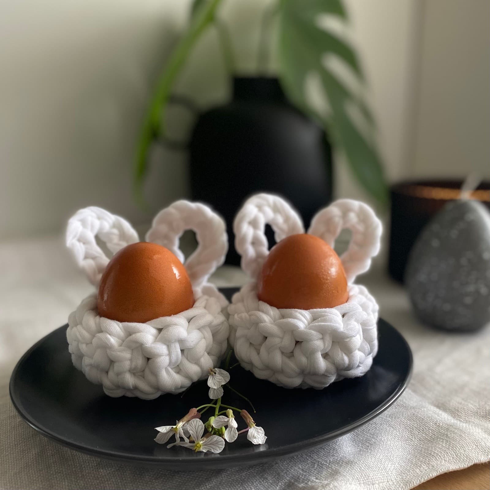 Hueveras de Conejo de Pascua Blancas
