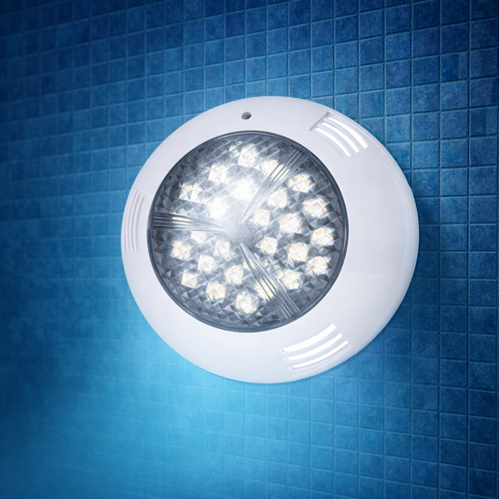 Refletor LED para piscina 36W 3051Lm 4.000ºK Ø295mm 30.000H Montagem saliente [WR-295-2AS-36W-W]