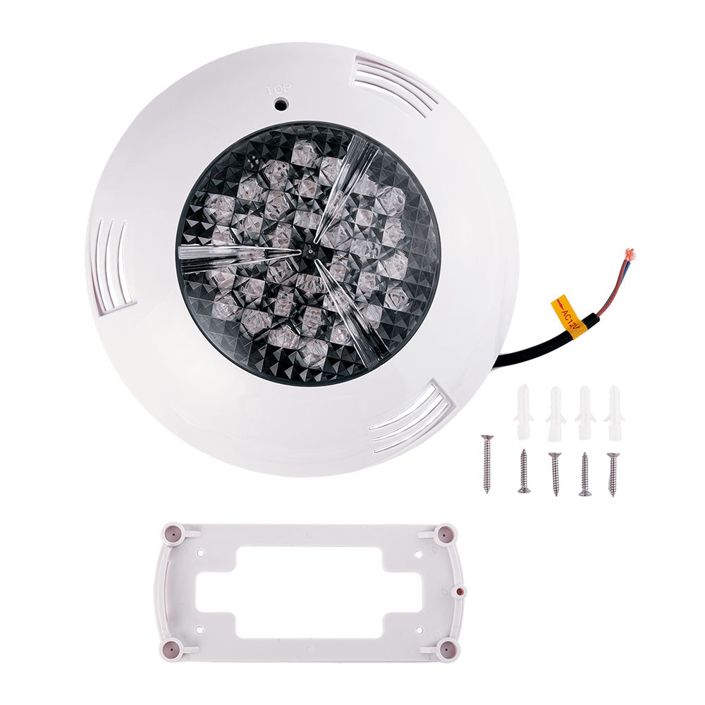 Refletor LED para piscina 36W 3051Lm 4.000ºK Ø295mm 30.000H Montagem saliente [WR-295-2AS-36W-W]