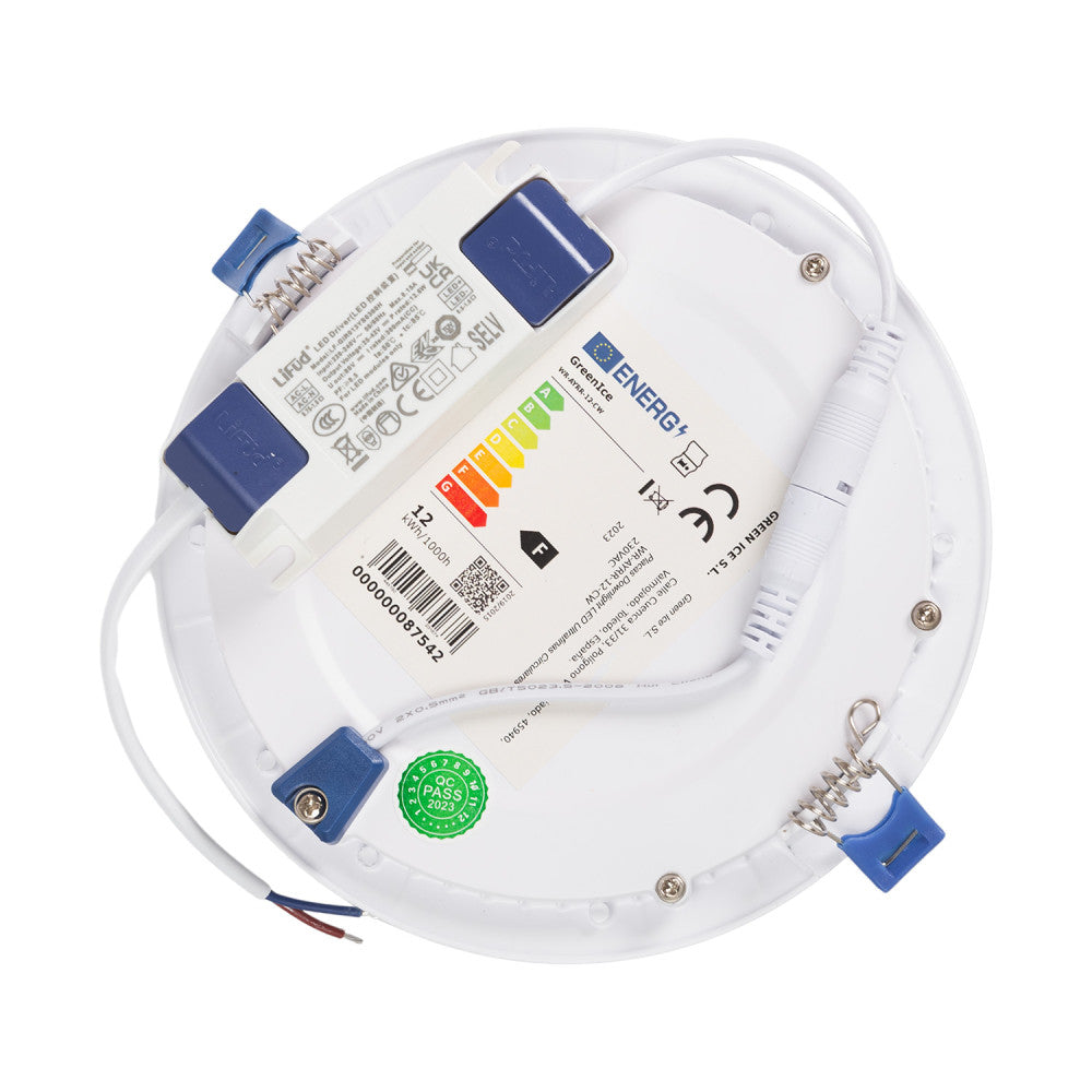 Downlight LED Slimline 12W 1.204Lm Driver Lifud Flicker Free IP20 30.000H [WR-AYRR-12-CW]