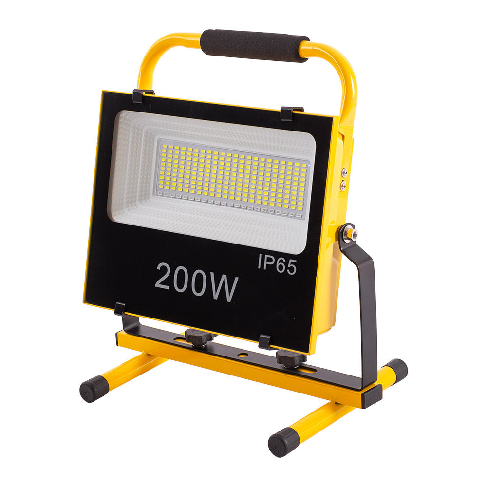 Refletor LED Solar 200W 6500K Painel: 6V/12W Bateria: 7.2V/18000MaH Controle Remoto [WR-KFL-E-200W]