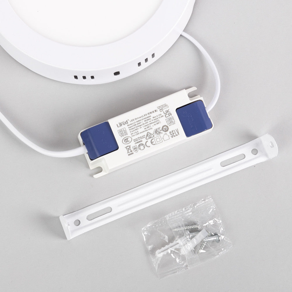 Plafon LED Circular 12W 1.207Lm Driver Lifud Flicker Free IP20 30.000H [WR-MYSR-12-CW]