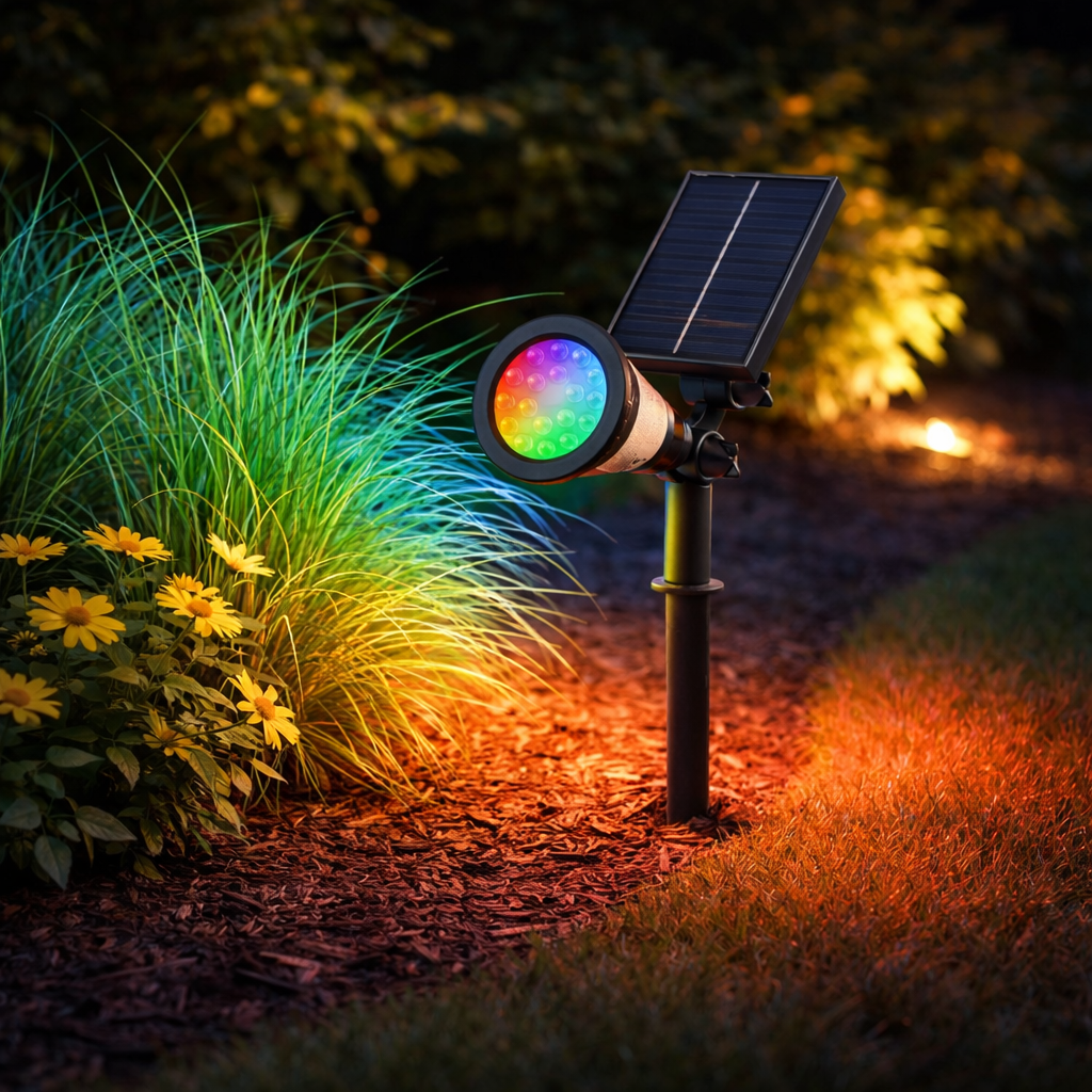 Baliza solar LED 3000K Panel: 5.5V/1.1W Batería: 3.7V/1200MaH [WR-SW6069-RGB]