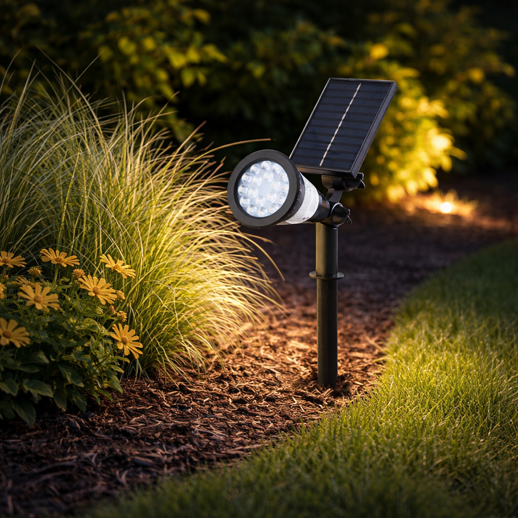 Solar LED Beacon 2700ºK Painel: 5,5 V/1,1 W Bateria: 3,7 V/1200 MaH [WR-SW6069-WW]