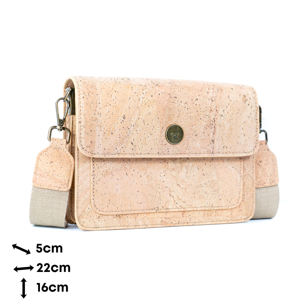 Bolso bandolera estructurado de corcho natural para mujer BDCS-BAG-2309