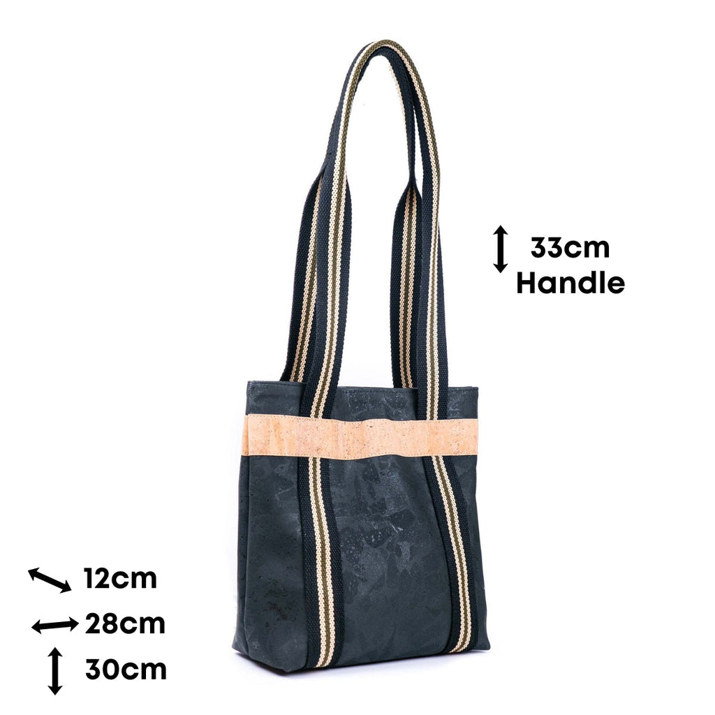 Bolso de hombro de mujer de corcho y cincha BAGP-297