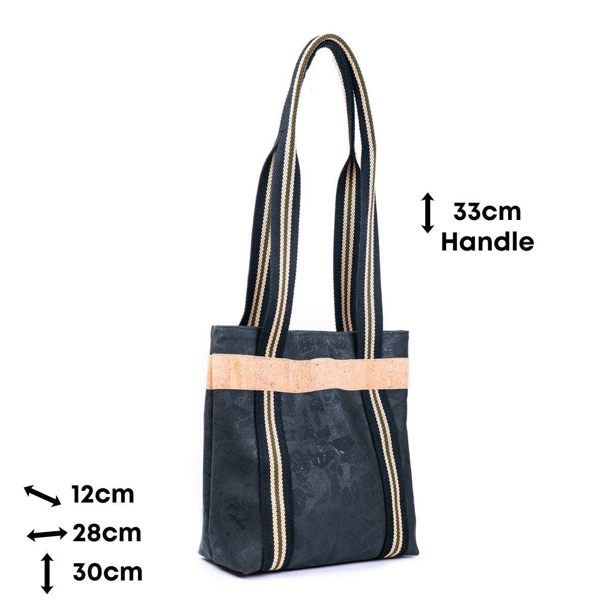 Bolso de hombro de mujer de corcho y cincha BAGP-297