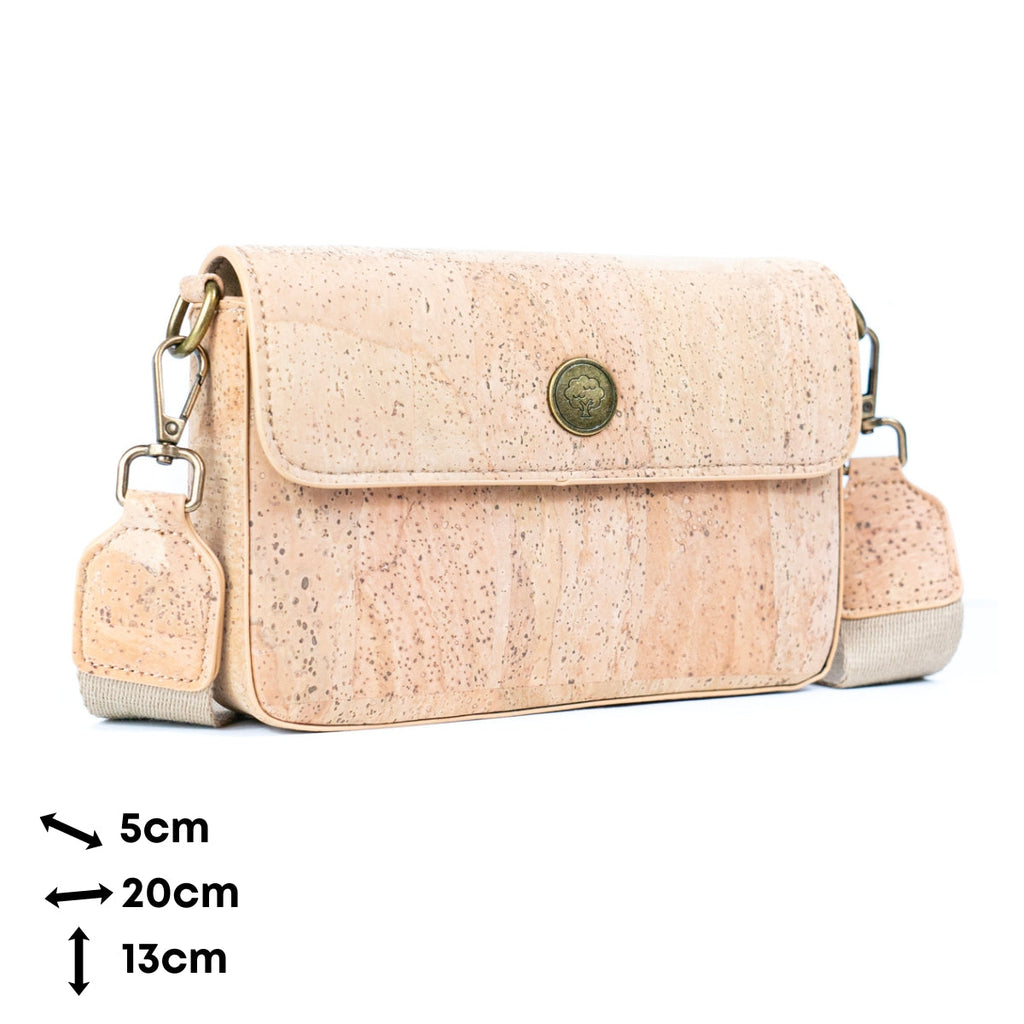 Bolso cruzado estructurado de corcho natural para mujer BDCS-BAG-2310