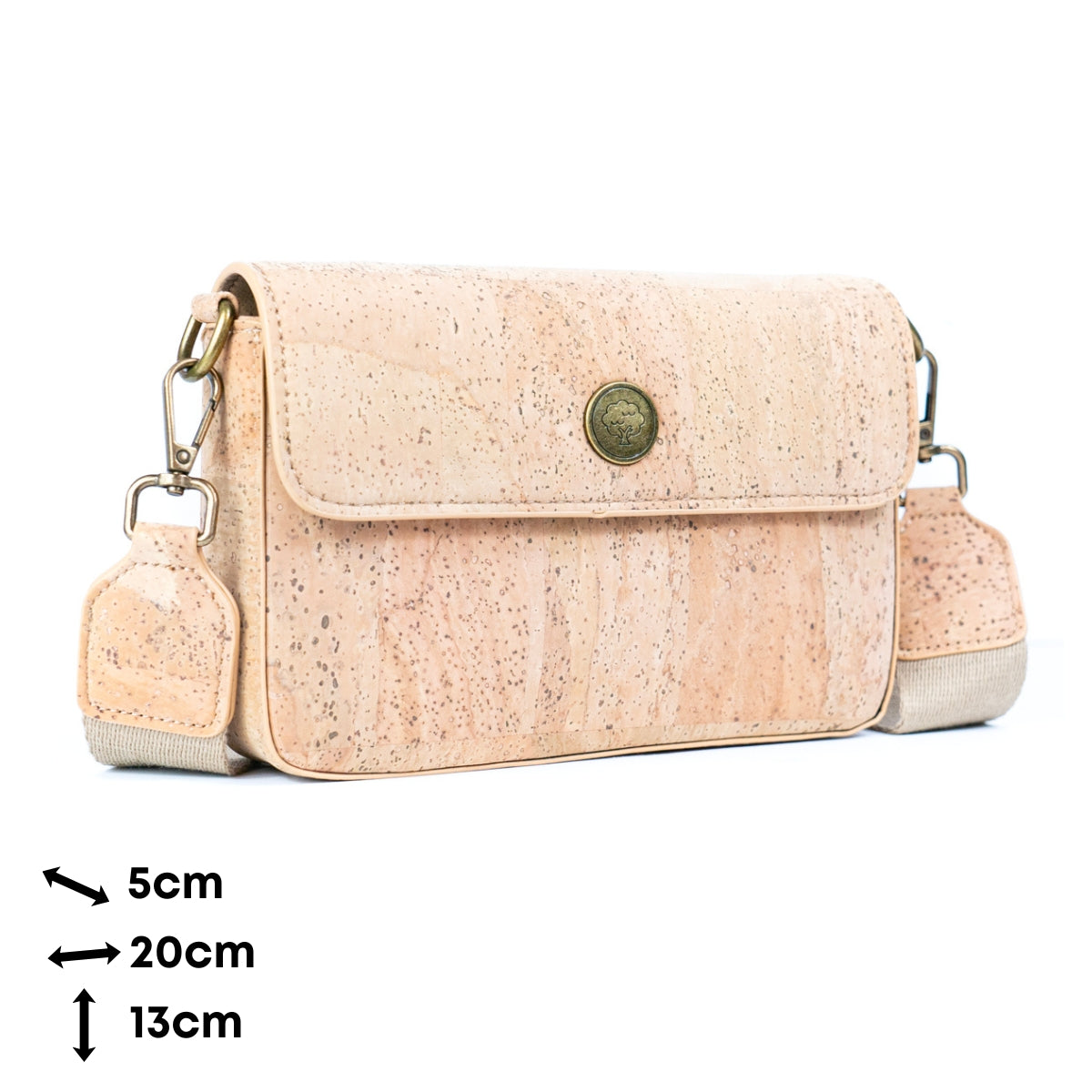 Bolso cruzado estructurado de corcho natural para mujer BDCS-BAG-2310