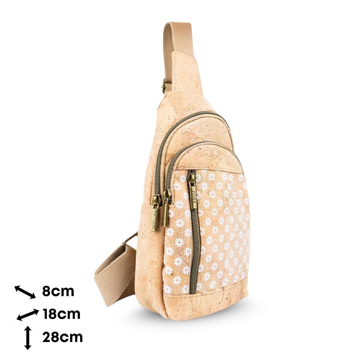 Bandolera de Corcho con Asa Ajustable – Estampados Florales y Geométricos BAG-2374